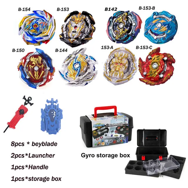 Набор топов пусковые устройства Beyblades GT B153 игрушки toupey Металл Бог взрыв волчок Bey Blade лезвия игрушки лопасти - Цвет: 01