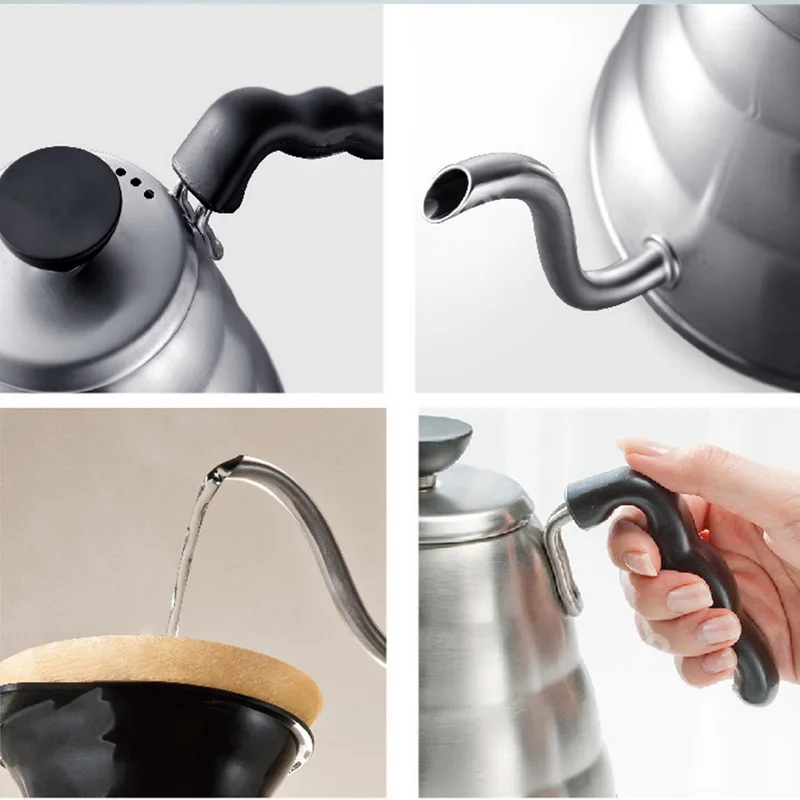 1000/1200 мл кофе капельный гусиная шея чайник из нержавеющей стали чайник высокое качество Кофе чайник кухонные инструменты