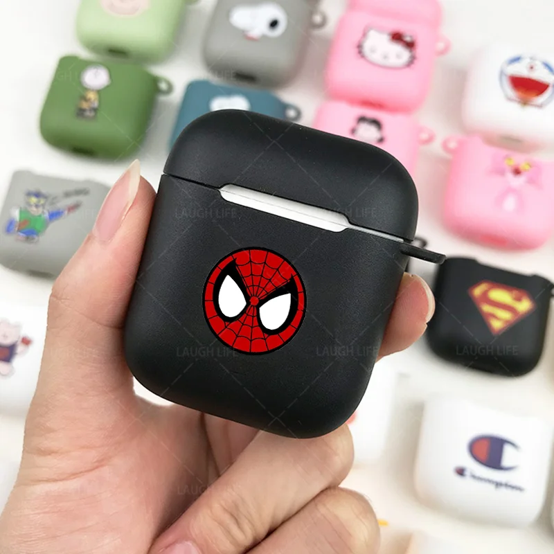 Горячая Marvel Капитан Америка беспроводной Bluetooth чехол для наушников для Apple AirPods 1 2 защитный чехол s наушники крышка зарядная коробка