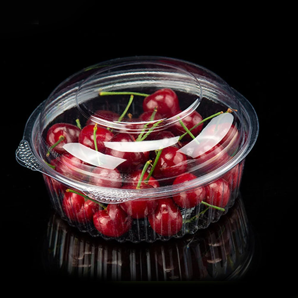 20 Вт, 30 Вт, шт./упак. одноразовая прозрачная упаковочная коробка набора круглых прозрачных ленточек для домашних животных с фруктами Пластик вынос салат контейнер для дома Закусочная
