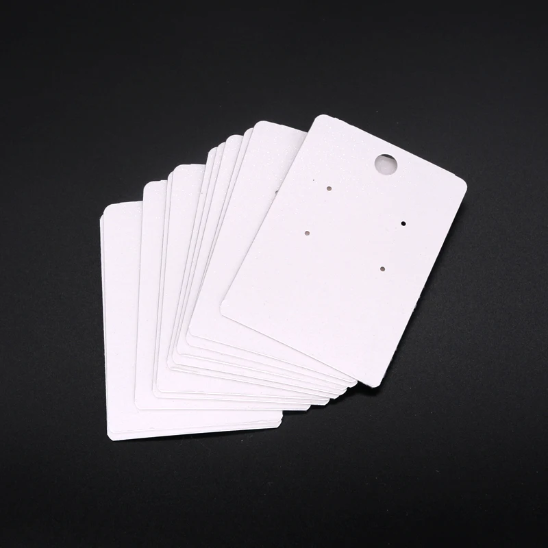 

PVC Sticker Earings Display Card 5*7cm White Plastic Ear Clip Cardboard Jewelry Display Hanging Card 200PCS