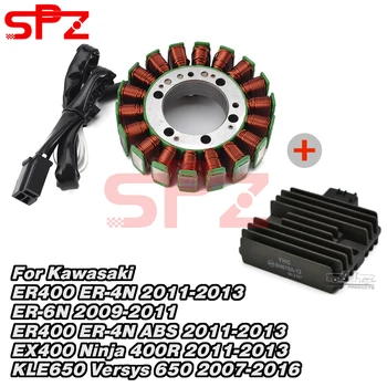 

Motorcycle Generator Stator Coil and Regulator Rectifier for Kawasaki ER6N Versys 650 KLE650 ER400 ER4N Ninja 400R EX400