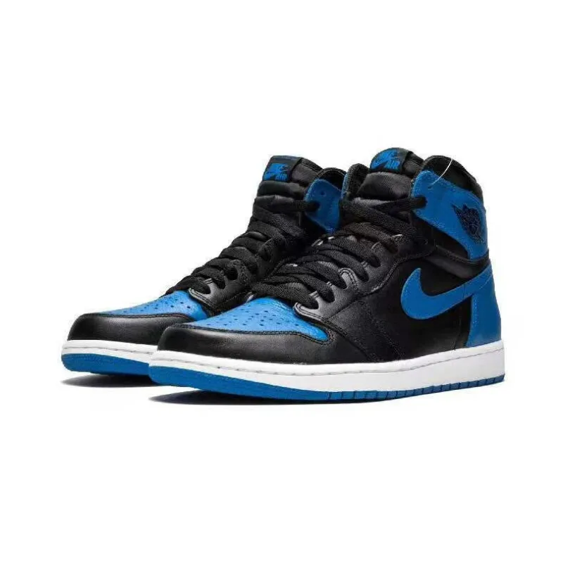 Оригинальные оригинальные мужские баскетбольные кроссовки Air Jordan 1, классические уличные спортивные кроссовки в стиле ретро AJ1, Модные дышащие 555088-184 - Цвет: 555088-007