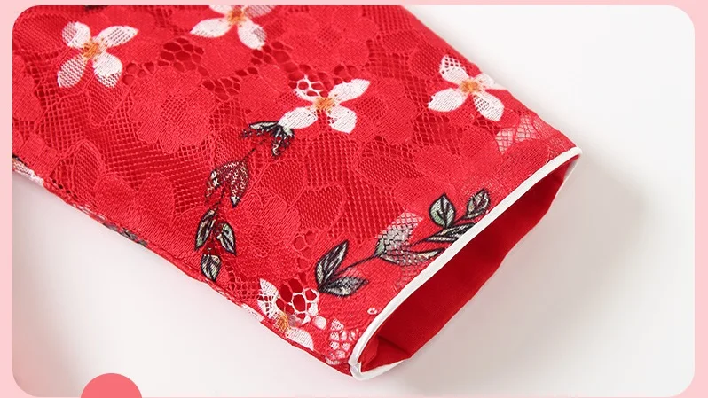Весна и осень Новинки для девочек Детский костюм Cheongsam с вышивкой для девочек одежда с вышивкой в китайском стиле для маленьких девочек платье, пышное платье принцессы