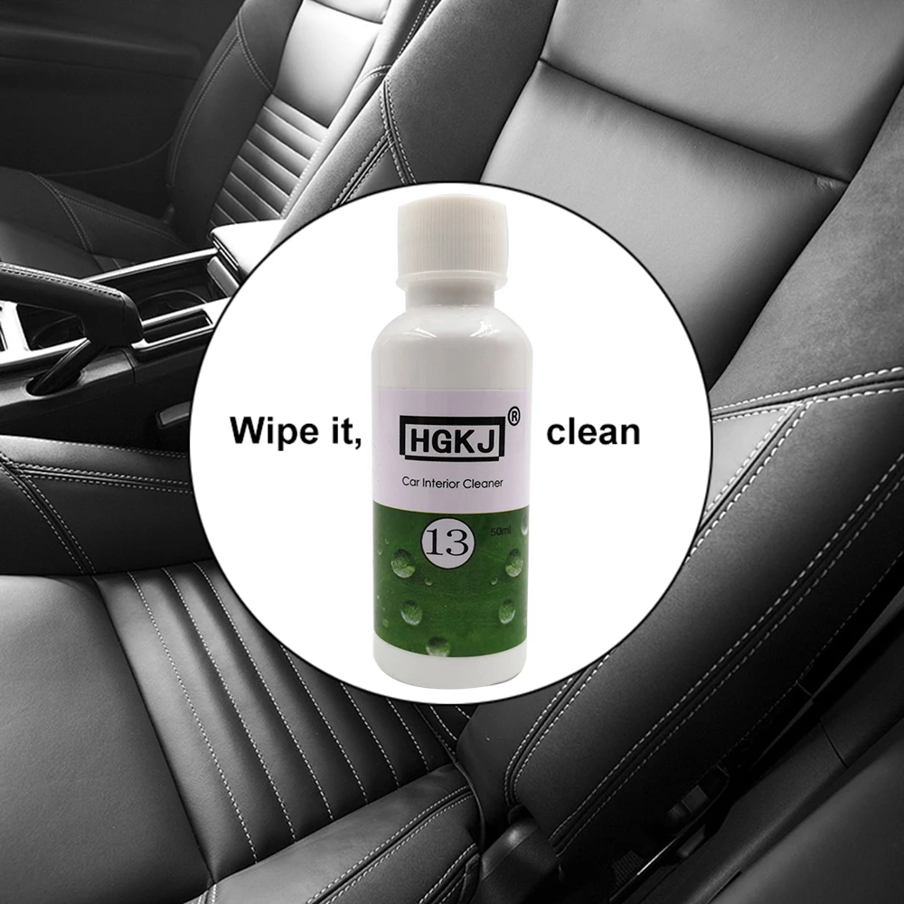 

1 pc HGKJ-13 20ml/50ml Car Seat Interiors Cleaner Car Windshield Cleaning Concentrated Plastic Foam Agent Car Accessories