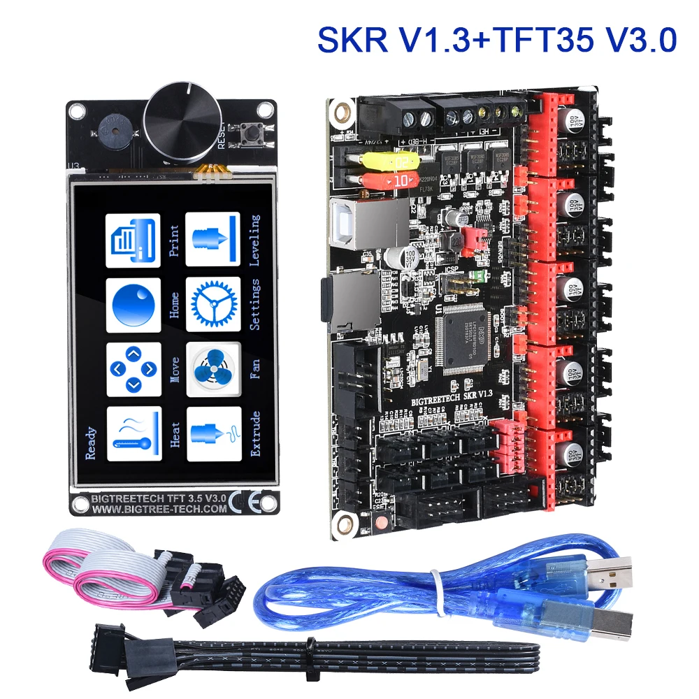 Pаспродажа BIGTREETECH SKR V1.3 контроллер TFT35 V3.0 сенсорный экран + TMC2209 TMC2208 UART драйвер 3d принтер наборы для плат MKS GEN L TMC5160