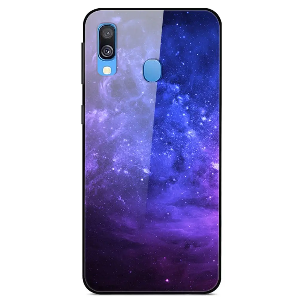 12 Ударопрочный чехол с принтом чехол-крышка с узорами для samsung Galaxy A40 закаленное стекло бампер для samsung A40 чехол - Цвет: 12