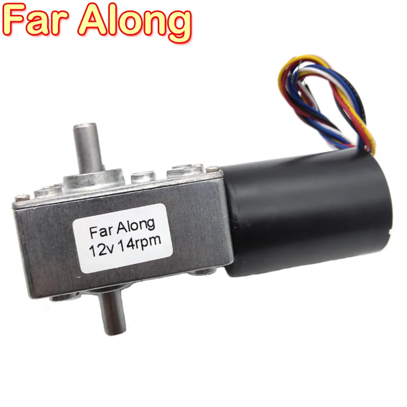 Brushless dc Worm Motor Engrenado Baixa Velocidade 8470rpm Alto Torque 12v 24v Eixo Duplo Velocidade Ajustável Reverso Auto Bloqueio