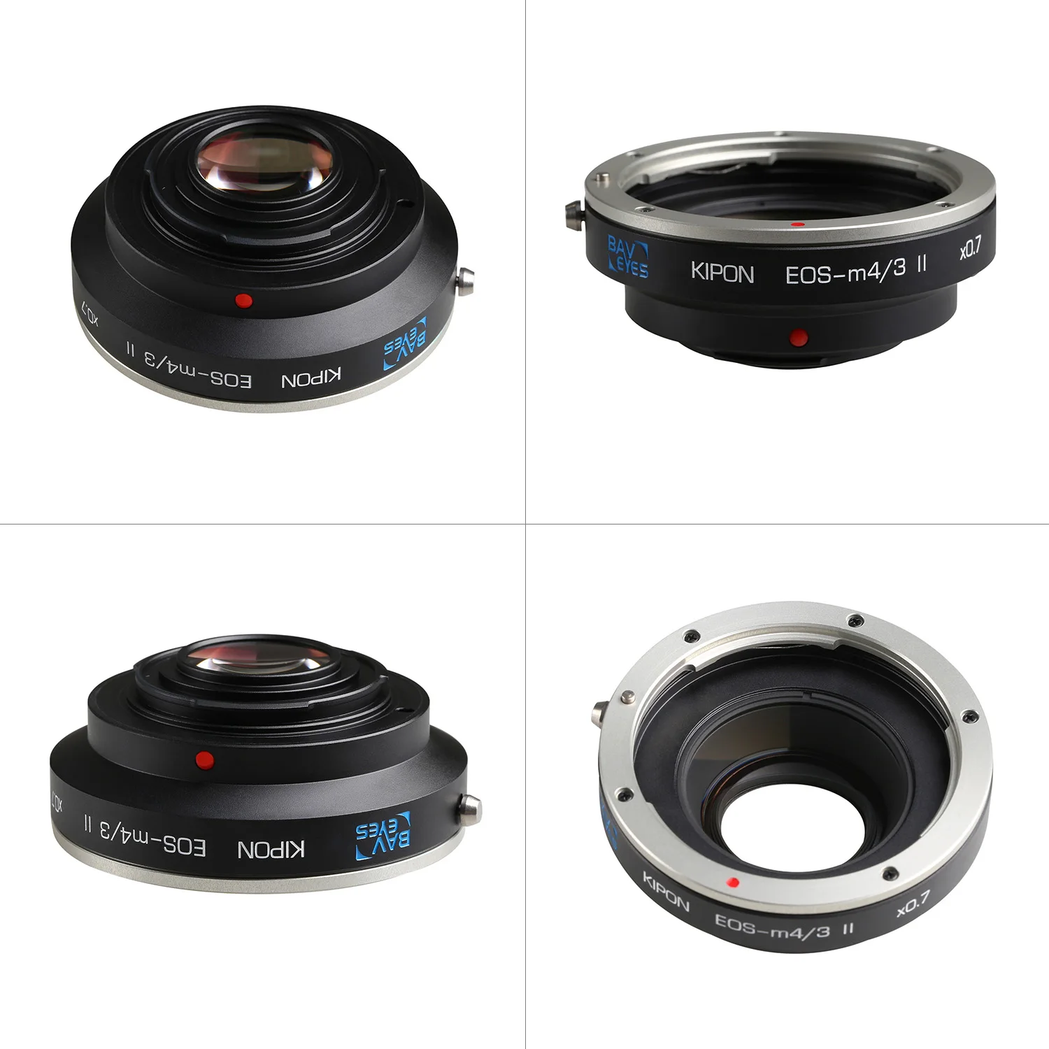 0.7X Manual Focus Len Mount Adapter Ring Built-in Optical Glass for Canon EOS EF Lens to Olympus M4/3 MFT Mount Camera