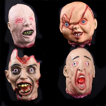 

Realistic Latex Ghost Head Creepy Accessories Halloween Decoration Horror Ornaments Baby Doll Head Bloody Props Party Supplies
