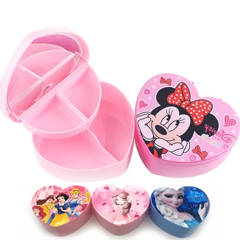

Girls Jewelry Box Heart-shaped children cartoon princess Cosmetic case cosmetics storage box necklace tiara box dressing mirror