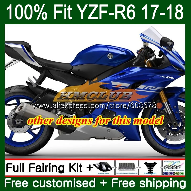 Инъекций для YAMAHA YZF600 YZF R6 глянцевый синий 123CL. 31 YZF 600 R 6 YZF-600 YZF-R6 YZFR6, 17, 18, 19, OEM обтекатели