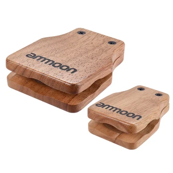 

ammoon Large & Medium 2pcs Cajon Box Drum Companion Accessory Castanets for Hand Percussion Instruments