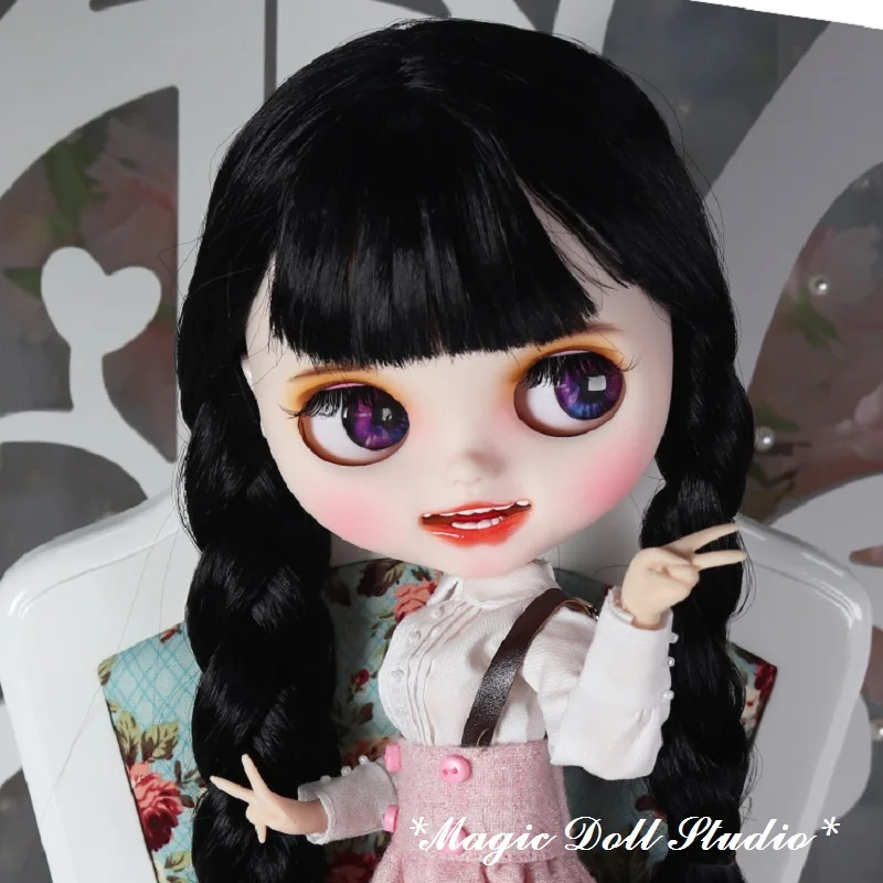 [MK004] Новинка Blythe Make Up Doll черные длинные прямые волосы с Make up Face Blyth платье кукла для розничной продажи