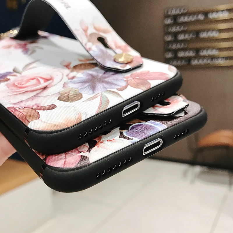 Ремешок на запястье Мягкий ТПУ чехол для телефона huawei Nova 2S 3E Nova 4 4E Nova 5 Pro Y7 Y9 Prime P Smart Plus Honor 7A чехол с цветочным рисунком