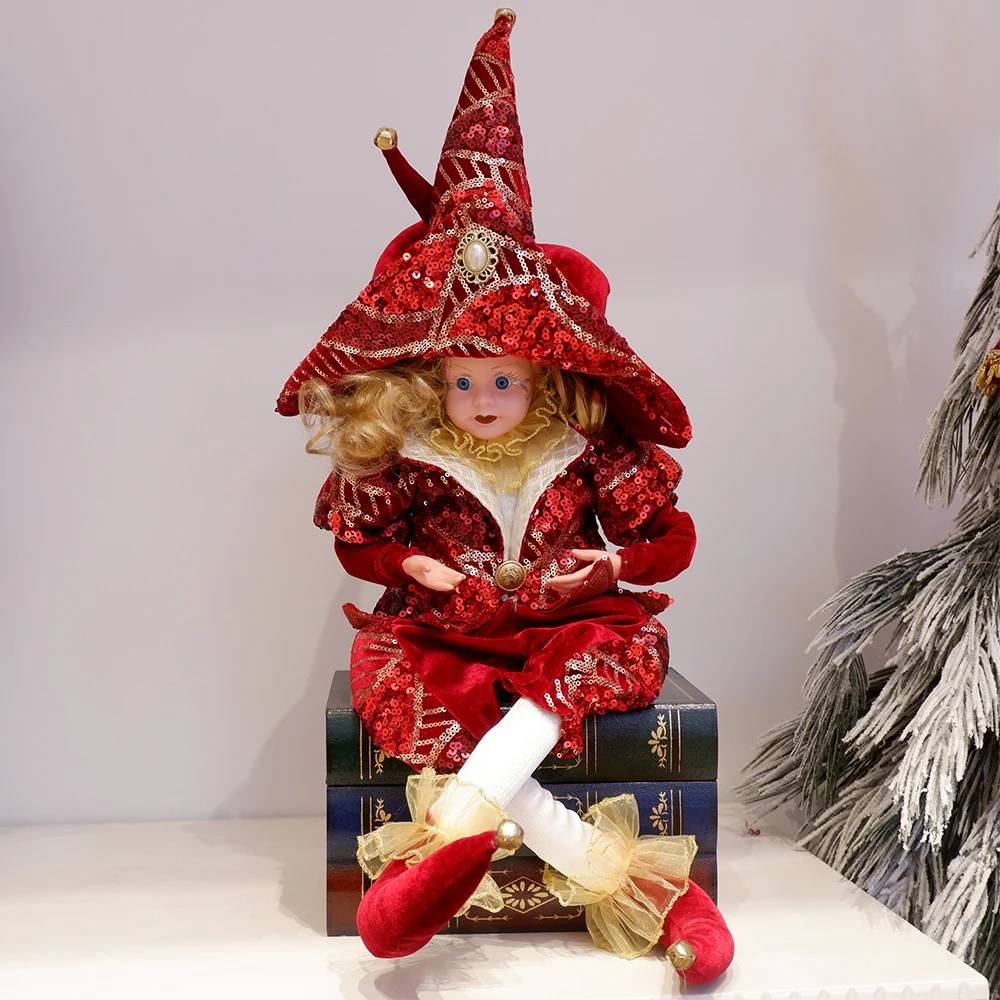 pelúcia longa-iegged elf ano novo coleção figurinhas