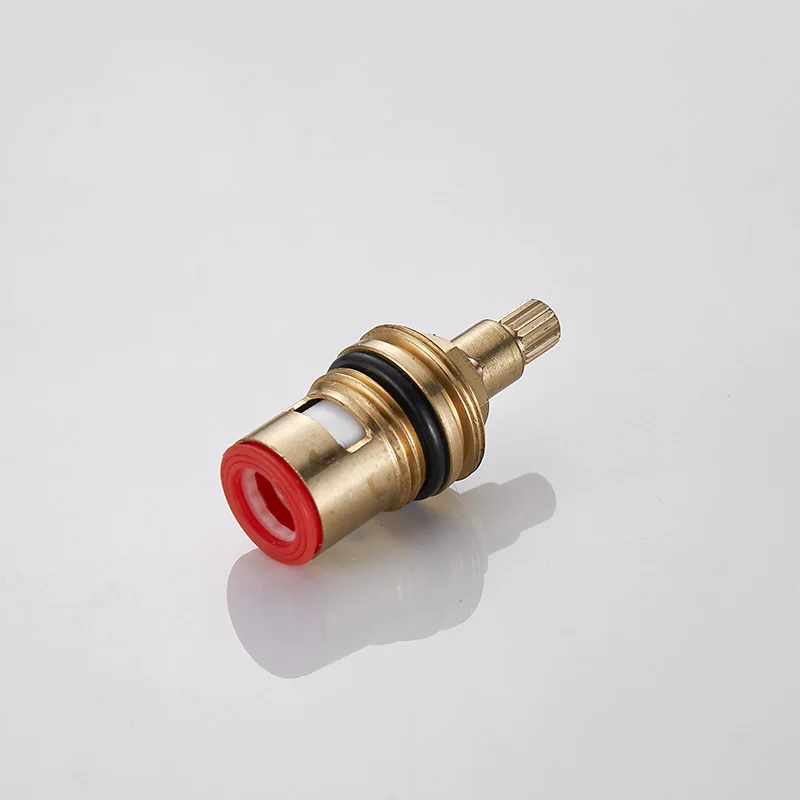 1/2 "Replacement Brass Ceramic Disc Tap Valve Quarter Turn Cartridges Gland Insert 20 Teeth Bathroom Faucet Accessories