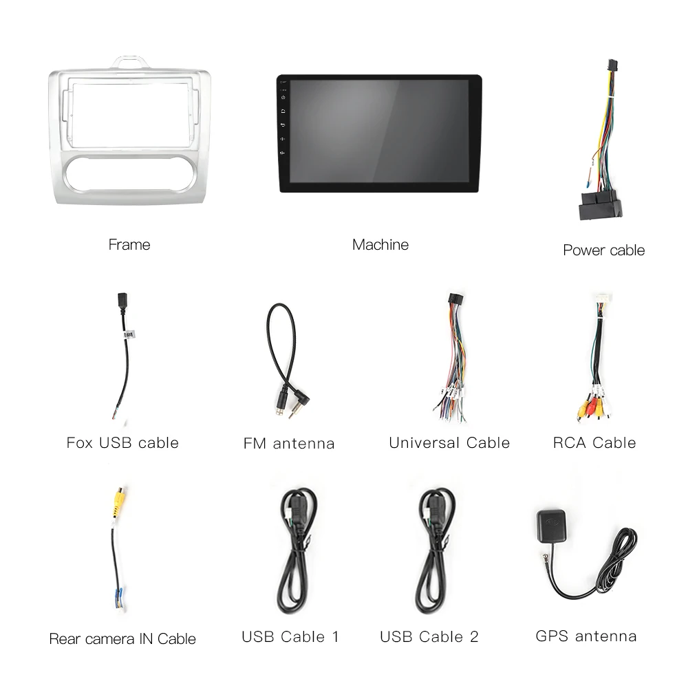 Discount 9 inch 2 Din Android 8.0 Radio for Ford Focus Multimedia Player 2005-2011 2din GPS Navigation Player No DVD car stereo wifi 5