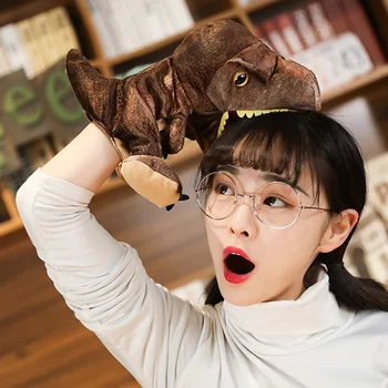 

1pc 30cm creative plush simulation dinosaur hand puppet plush dinosaur dolls soft animal plush toys children boy birthday gifts