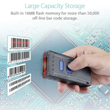 

Bluetooth Payment Pocket Handheld Fast Mobile Mini Computer Battery Powered Reader Barcode Scanner Portable Wireless Led