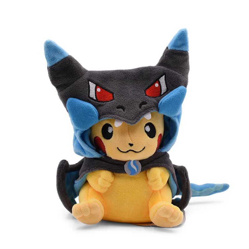 20-25 см Пикачу Косплей тиранитар Hydreigon Charizard Snorlax Ampharos Garchomp Мягкие плюшевые игрушки - Цвет: 22cm Charizard smile