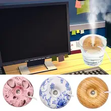 

Doughnut Shape Wood Grain Home Aromas Essential Oil Diffuser Purifier Humidifier
