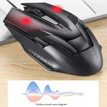

Ergonomic Wired Gaming Mouse 3Button LED 1200 DPI USB Computer Mouse Gamer Mice Sound/Silent Mause With Backlight For PC Laptop