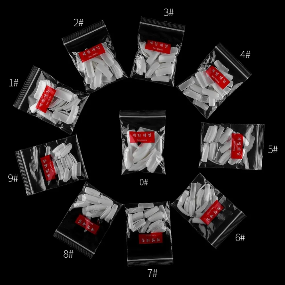 500 шт половинчатые накладки для ногтей гладкое наращивание ногтей искусство для ногтей поддельные ногти аксессуары для маникюра новое