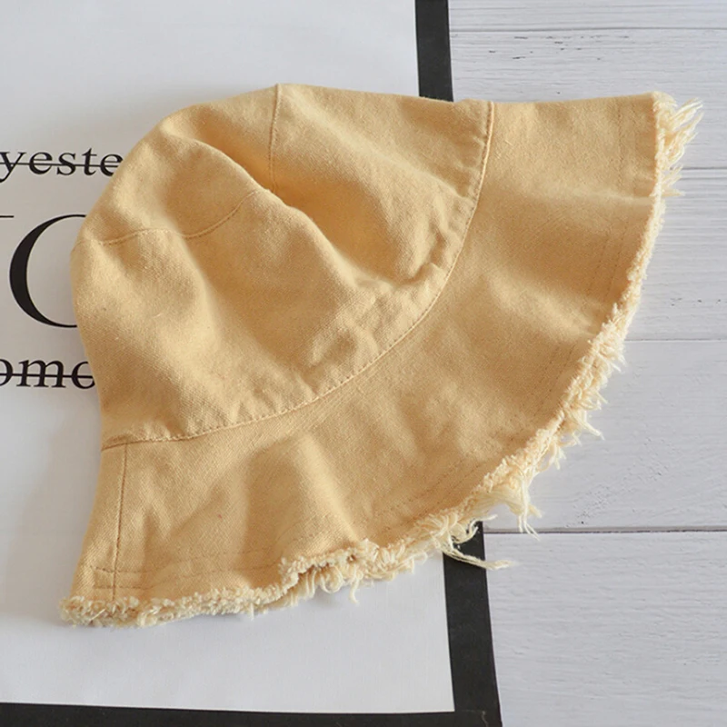 Yellow Женская шляпа-ведро с заусенцами, Harajuku, Панама для рыбалки, уличная Панама, хип-хоп кепка, мужская летняя шапка для рыбака, женская шапка M239 - Цвет: Yellow