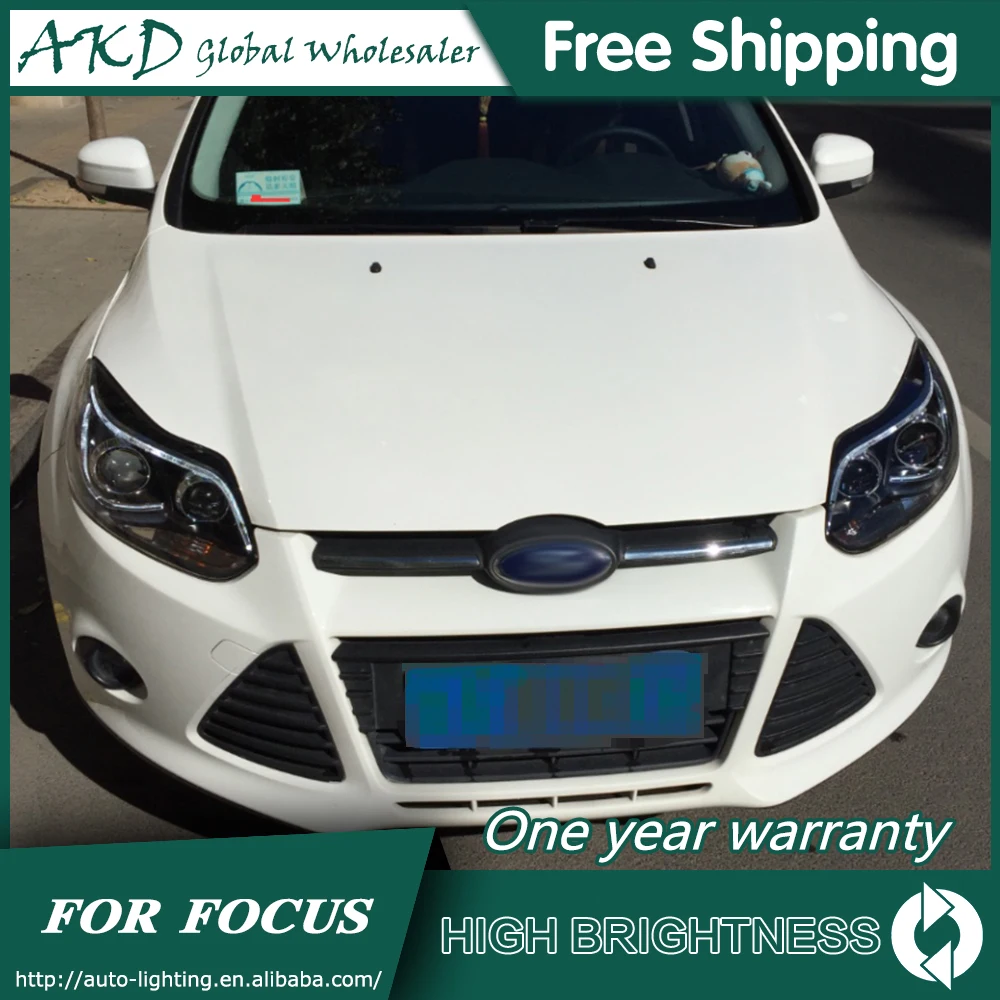 Головной светильник s для автомобиля Ford Focus 2012- Focus 3 DRL Дневной ходовой светильник светодиодный Биксеноновая лампа противотуманный светильник тюнинг автомобильные аксессуары