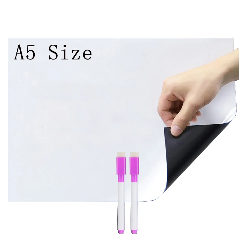 

A5 Size Dry wipe Magnetic Whiteboard White Board for Fridge Magnet Sticker Weekly Planner Message Board Writing Pad