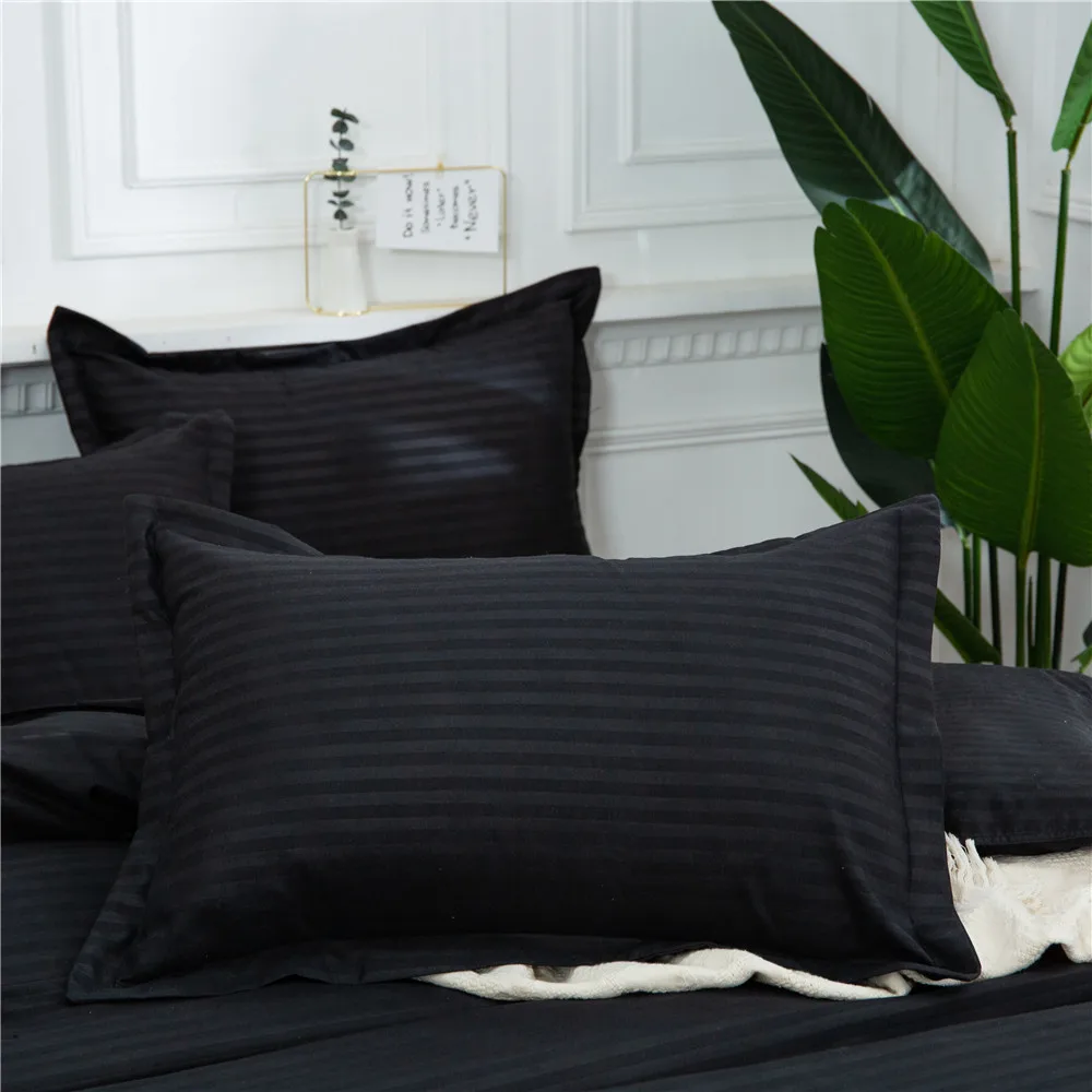 Casa têxtil preto conjunto de colcha dupla