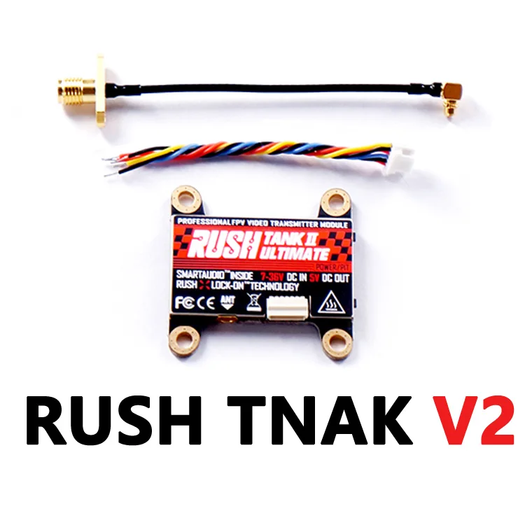 Резервуар RUSH VTX 5 8G 48CH 25mW/200mW/500mW/800mW переключаемый передатчик AV 7-25V RaceBand / LowRace
