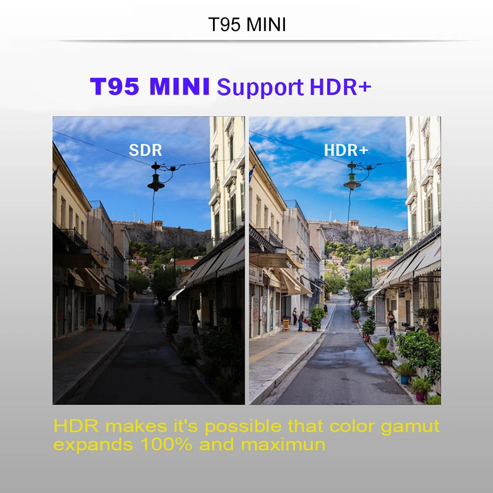 10 шт./лот T95 Мини Android 9,0 ТВ Box Smart 4K Декодер каналов кабельного телевидения Allwinner H6 4 ядра 2 Гб оперативной памяти, 16 Гб встроенной памяти, 2,4G Wifi медиаплеер