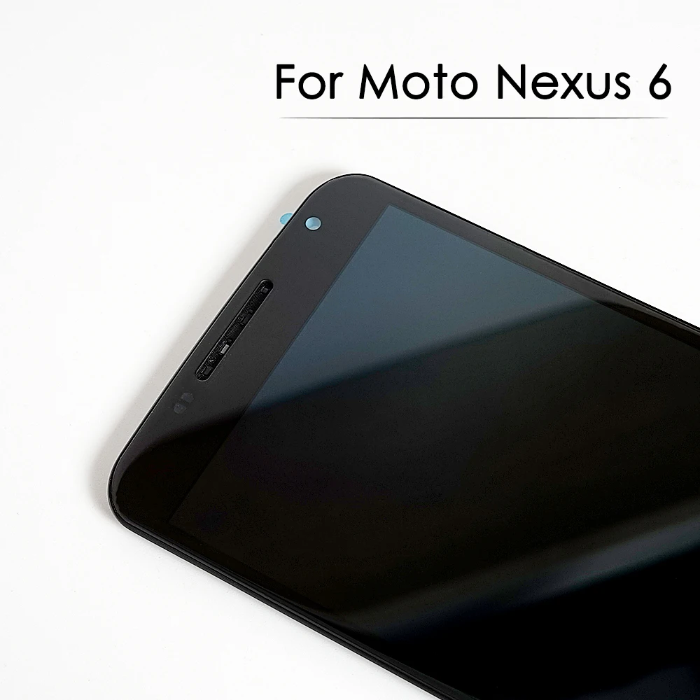 Супер AMOLED дисплей для Google Motorola Nexus 6 ЖК сенсорный экран с рамкой для Moto Nexus 6 дисплей XT1100 XT1103 ЖК