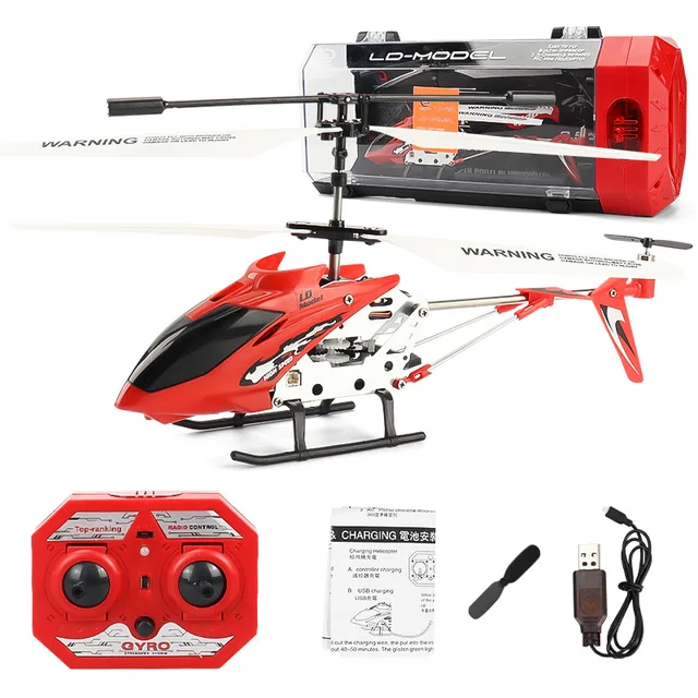 3.5CH Alloy Remote Control Helicopter with Light USB Charging Children Toys RC Airplane Mini Drone Toys for Boy Kids Aircraft