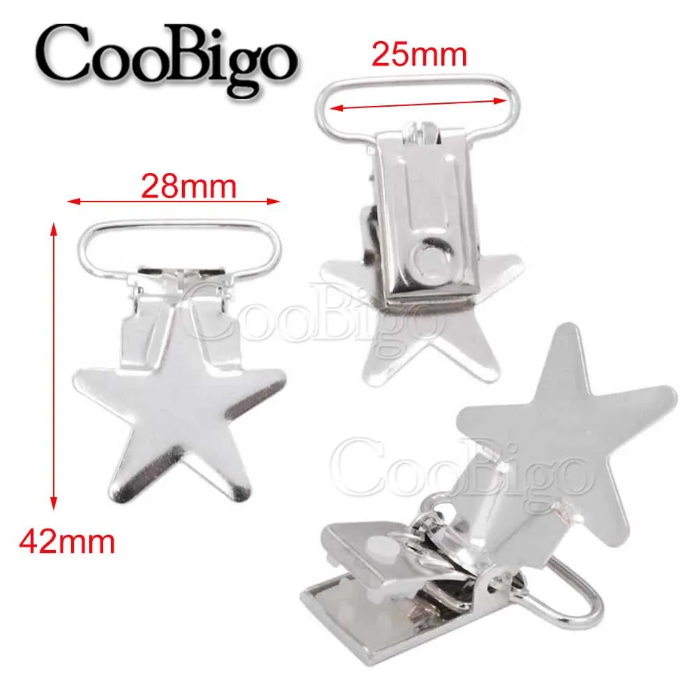 25mm Star 50 шт. серебристые металлические крепления для подтяжек пряжка для ремня для ошейника для Собаки Рюкзак Сумка для ремня Запчасти для одежды аксессуары 9 стилей - Цвет: 25mm Star
