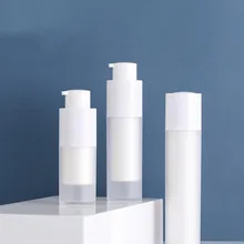 30 мл матовая вращающаяся безвоздушная бутылка с белым насосом для лосьона/эмульсии/сыворотки/основы для ухода за кожей косметическая упаковка
