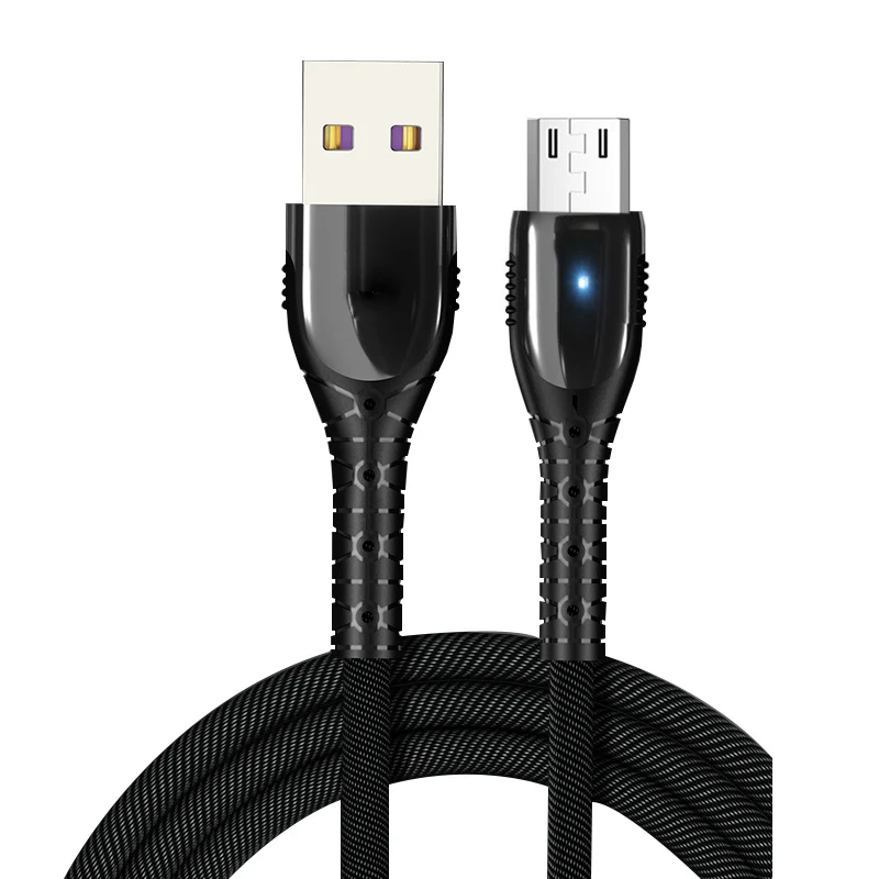 Кабель Micro USB для быстрой зарядки 3 А, кабель для зарядки и синхронизации данных длиной 1,2 м для samsung, Xiaomi, Redmi, huawei, Android, зарядка для мобильных телефонов - Цвет: Черный