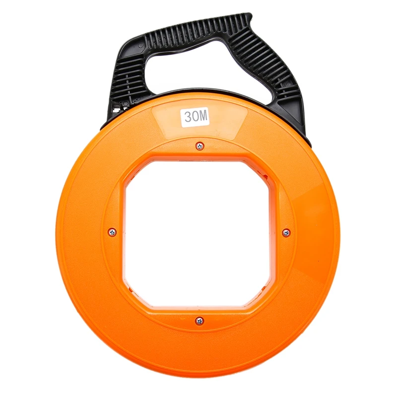 

Portable 30 Meter Fiberglass Fish Tape Fishing Tool Reel Puller Conduit Duct Rodder Pulling Cable