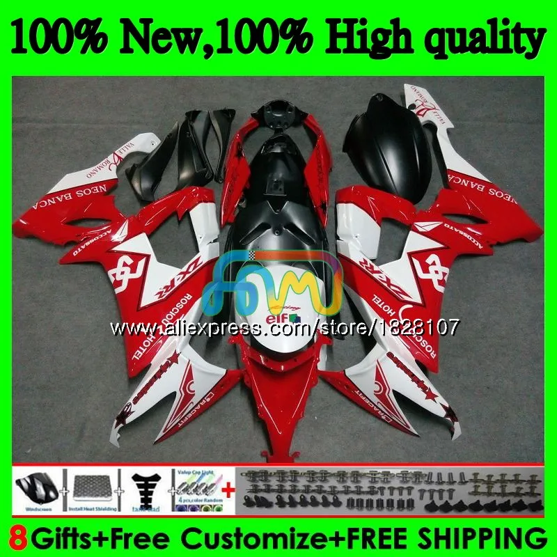 Корпус для KAWASAKI ZX1000C ZX-10R ZX 10R 1000CC 17BS. 18 ZX1000 ZX 10 сотрудников отдела исследований ZX10R 08 09 10 Красный Белый 2008 2009 2010 ABS комплект обтекателей