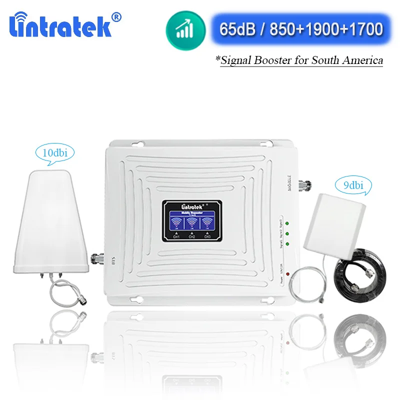 Усилитель сигнала Lintratek 2G 3G 4G 850 1900 1700 GSM ретранслятор CDMA PCS AWS 1700/2100 усилитель