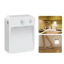 Домашний PIR датчик движения, детектор, контроль, натуральный белый светильник для лестницы, для кухни, AA, на батарейках, аварийный, умный, автоматический, вкл