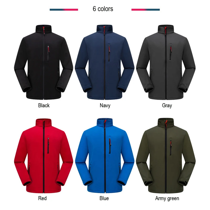 TRVLWEGO Men's Spring Autumn Softshell Jacket Hiking Outdoor Camping Sports Travel Coat Windbreaker Waterproof Trekking Clothes