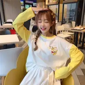 5 Модная Корейская одежда Harajuku хип хоп забавные принты с надписями футболка с длинным рукавом Женская Повседневная Обычная уличная Футболка женская - Цвет: 5