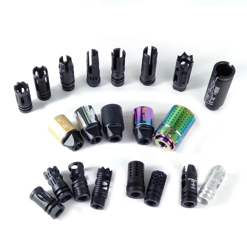 

Alloy CCW SLR SLH 14mm Negative Thread Barrel Brake Cap Airsoft AEG GBB AR15 M4/M16 Airgun Paintball Accessories