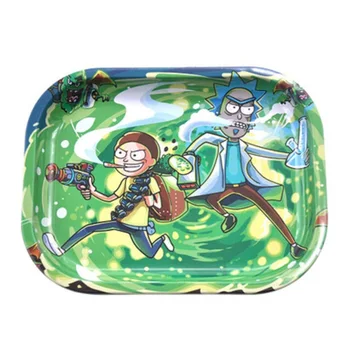 

100pieces rolling Rick and Morty ray smoking accessories rolling papers cigarette tool tobacco storage plate for herb grinder