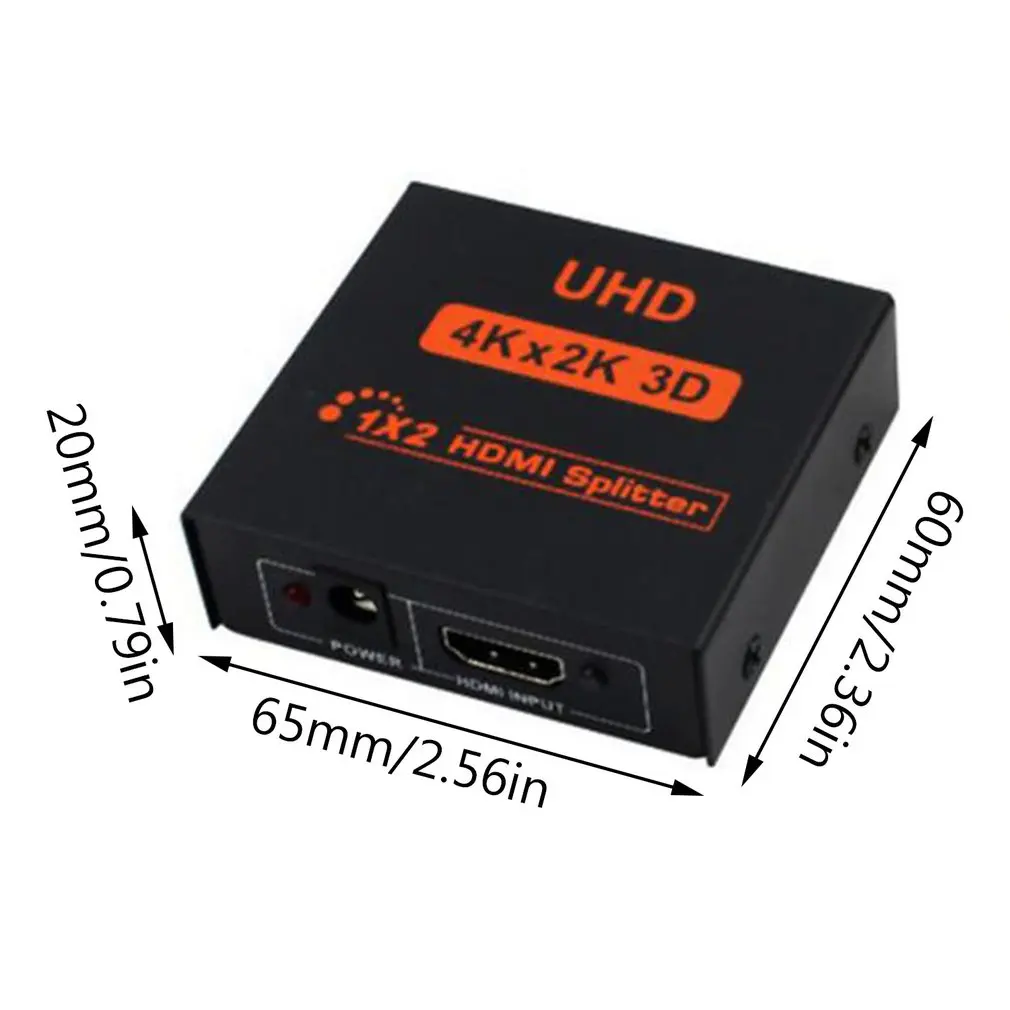 4K 3D Hdmi сплиттер Full Hd видео Hdmi переключатель 1 в 2 выхода Hdmi Versterker двойной дисплей Dvd коммутатор