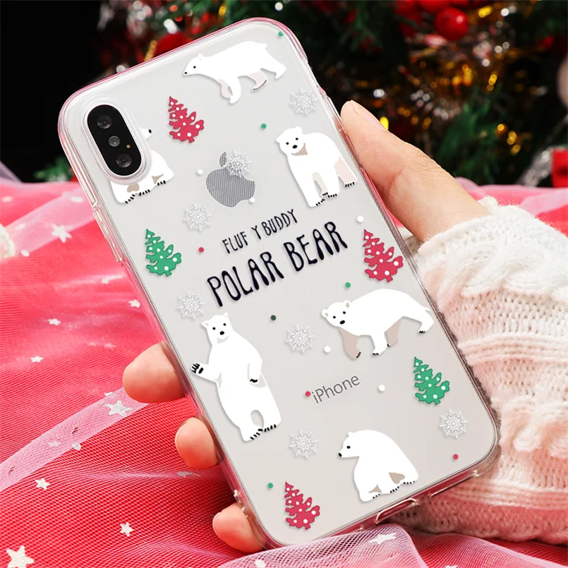 sd6baix Рождественский подарок чехол для iPhone 7 8 6 6S Plus 4 4S 5 5S SE 5C TPU 11 Pro Max Прозрачный чехол для телефона для iPhone X XR XS Max - Цвет: sd6baix