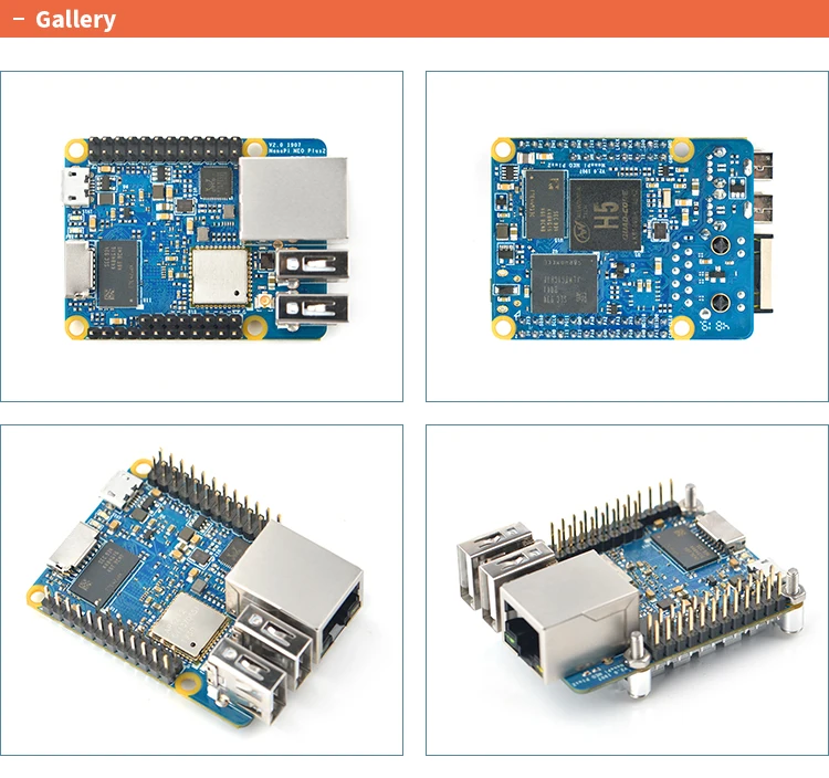 NanoPi NEO Plus2, Allwinner H5 макетная плата гигабитный Ethernet порт 1 Гб памяти, Wi-Fi Bluetooth